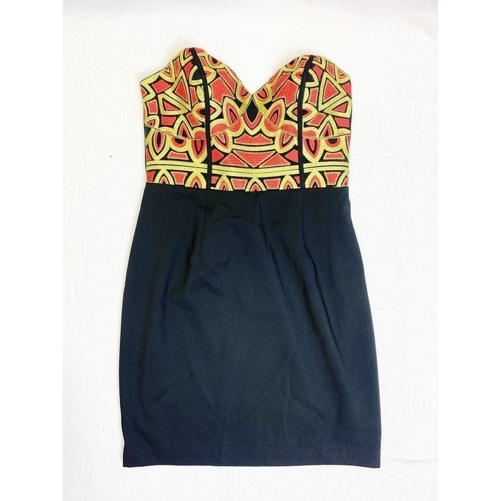 Arden B embroidered Bustier Strapless Dress M
